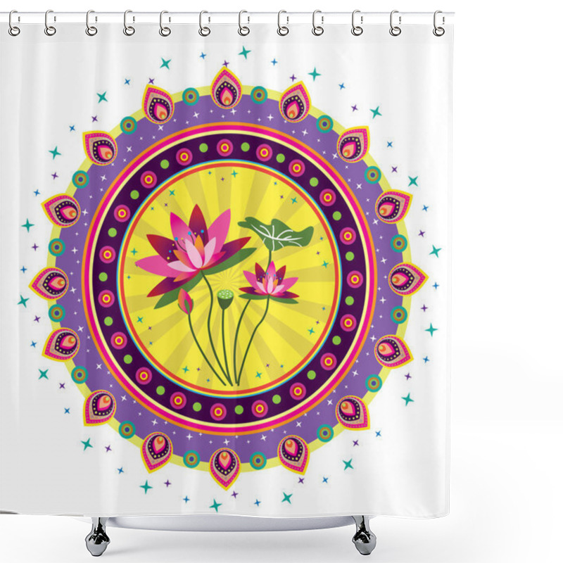 Personality  Lotus Flower Shower Curtains