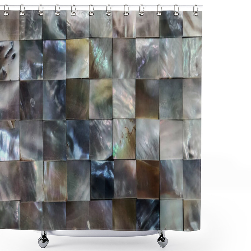 Personality  Mother Of Pearl Sea Shell Close Up Background Shower Curtains