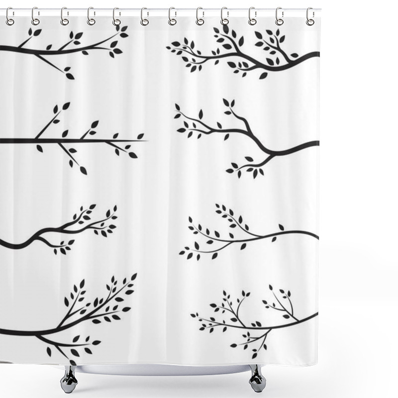 Personality  Tree Branch Vector Ilustration Design Template Shower Curtains