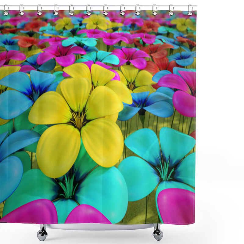 Personality  Field Of Flowers. Shower Curtains