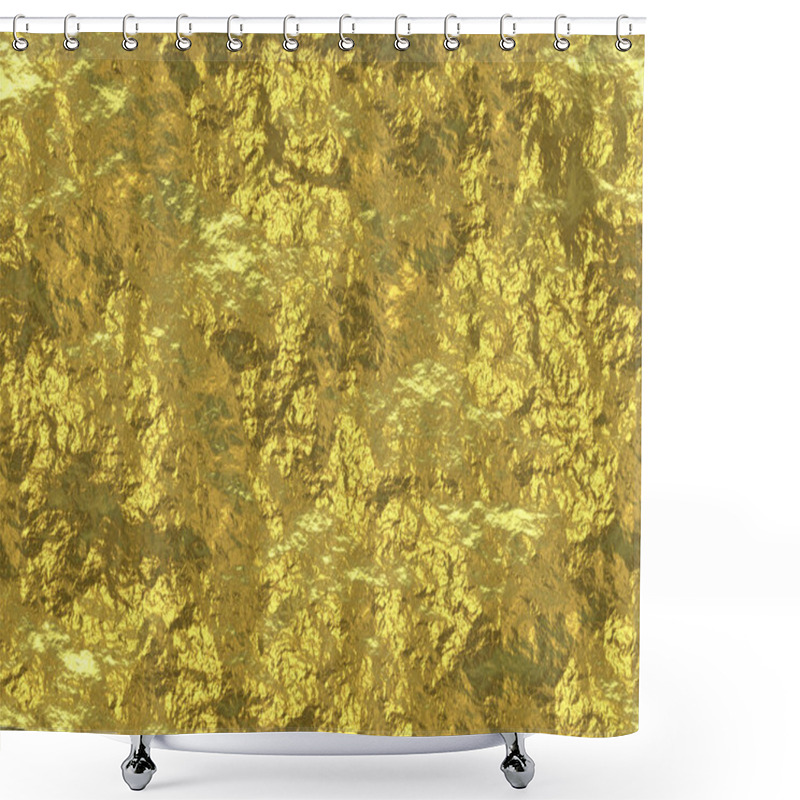 Personality  Seamless Abstract Raster Pattern With A Gold Stone Surface Shower Curtains