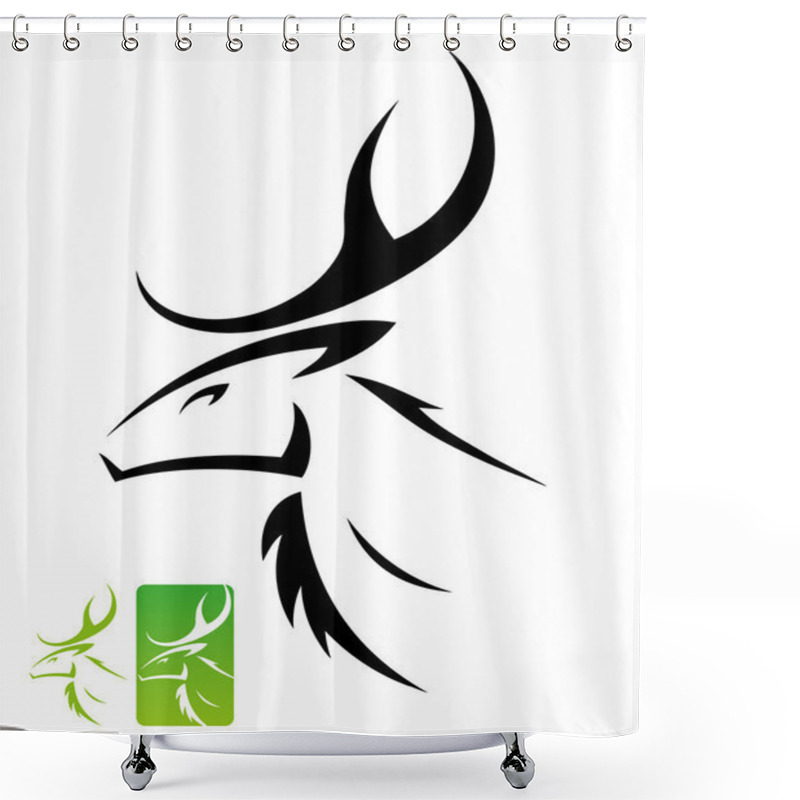 Personality  Deer Head Shower Curtains