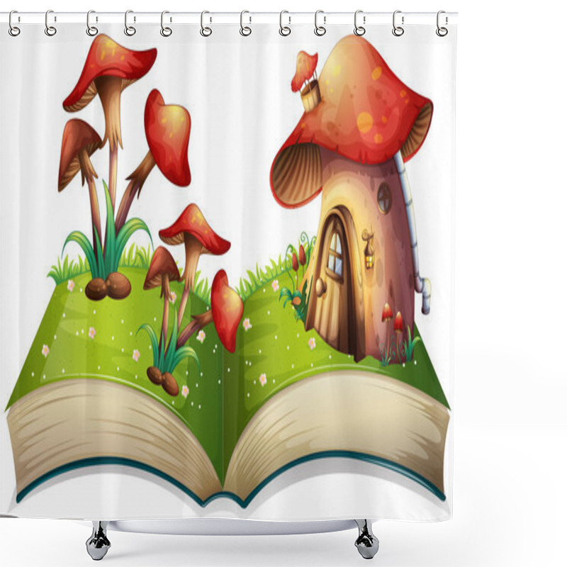 Personality  Mushroom Book Shower Curtains