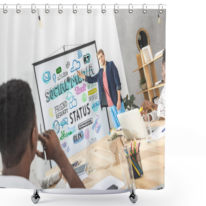 Personality  Social Media Concept  Shower Curtains