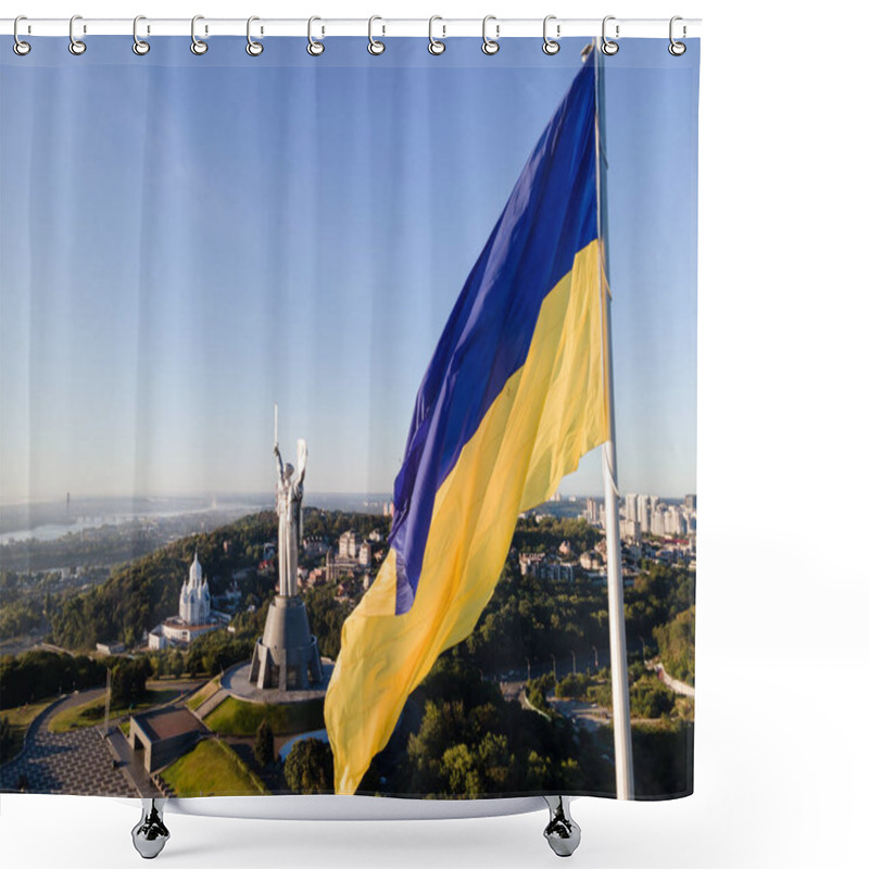 Personality  Kyiv - National Flag Of Ukraine. Aerial View. Kiev Shower Curtains