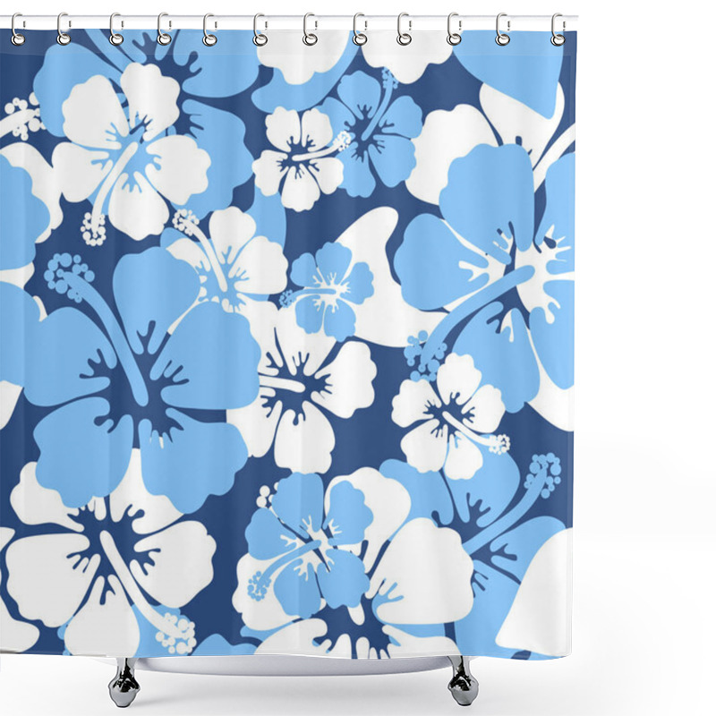 Personality  Hibiscus Seamless Background Vector Design Summer Shirt Shower Curtains