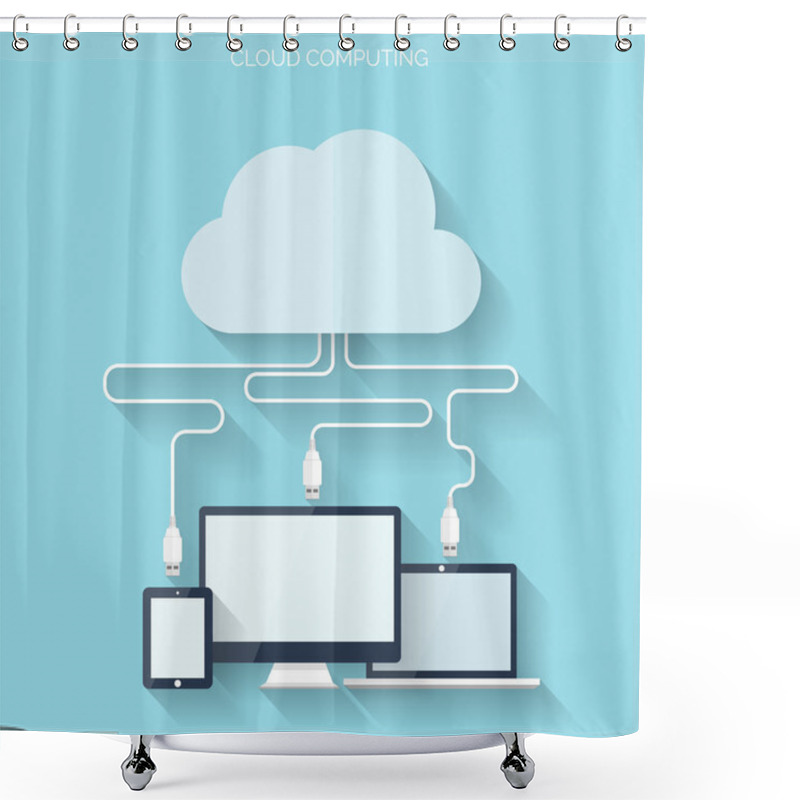 Personality  Data Storage Network Technology Shower Curtains