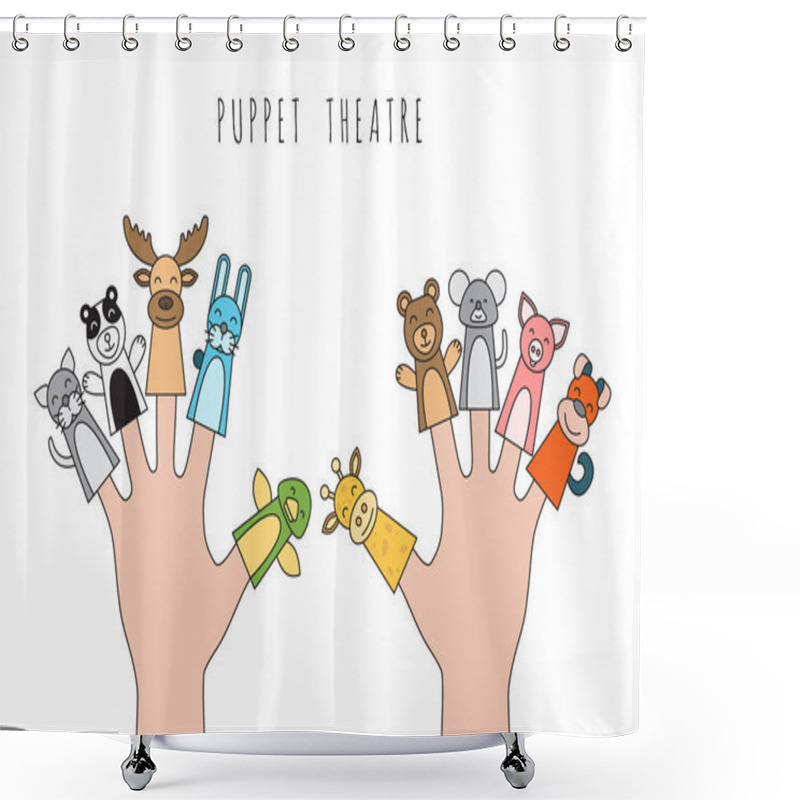 Personality  Children Puppet Theatre Shower Curtains