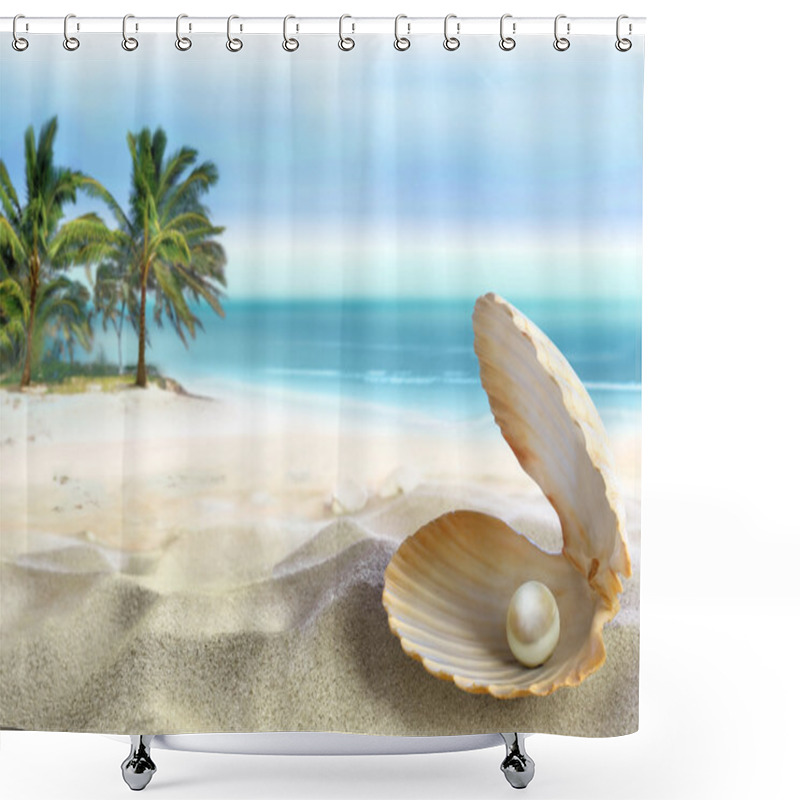 Personality  Tropical Beach Shower Curtains