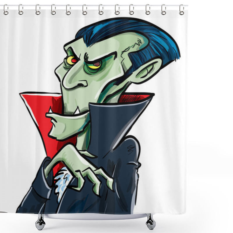 Personality  Cartoon Count Dracula Smiles Shower Curtains