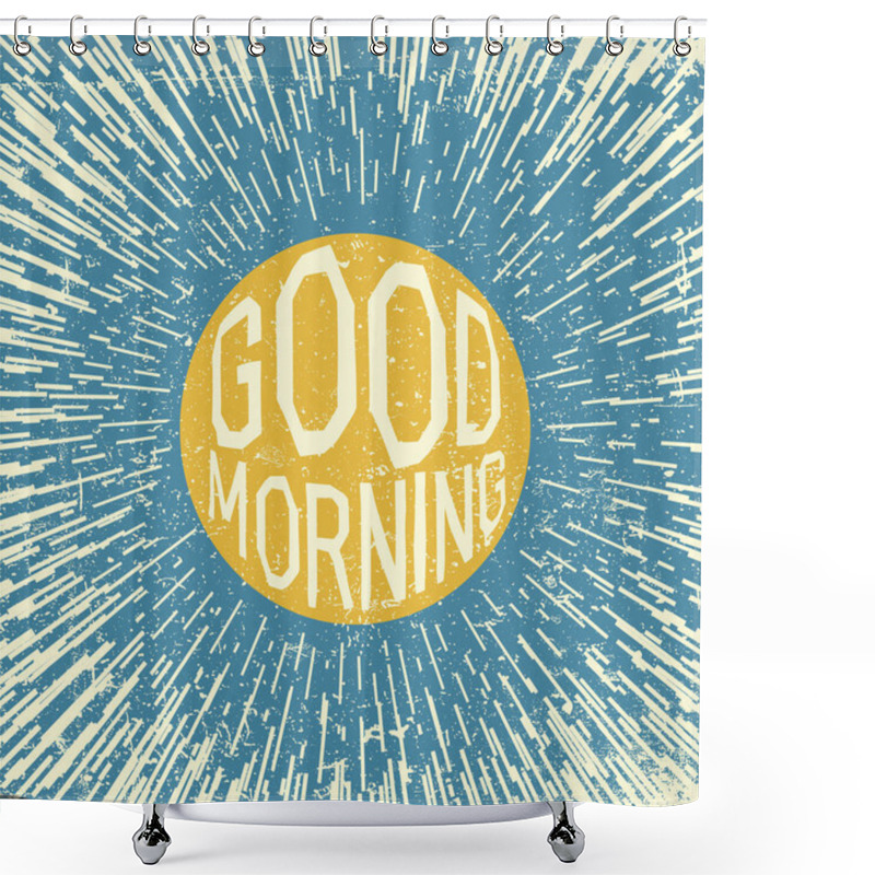 Personality  Inspirational Quote On Sun Symbol With Rays  Shower Curtains