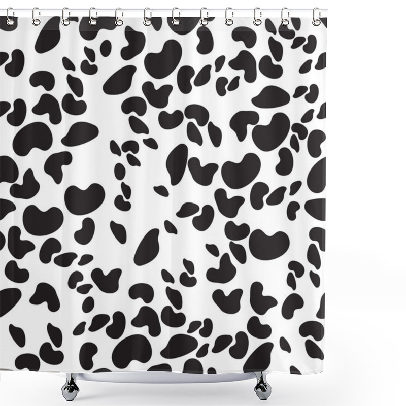 Personality  Vector Hand-painted Seamless Pattern With Cheetah, Leopard Dots, Shower Curtains