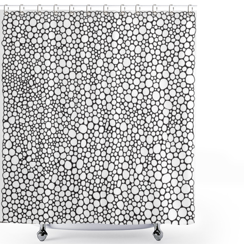 Personality  Circles, Bubbles, Balloons Background Shower Curtains