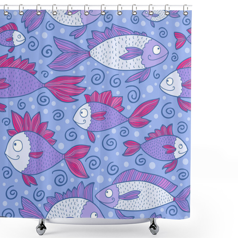 Personality  Pattern With Fish Shower Curtains