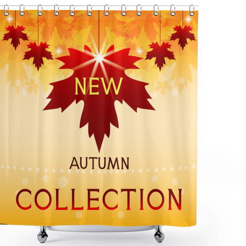 Personality  New Autumn Collection. Background With Maple Leaves. Shower Curtains