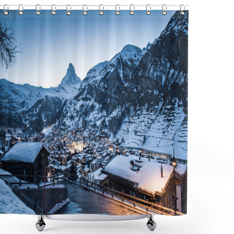 Personality  Amazing View Of Matterhorn Peak From Zermatt Shower Curtains