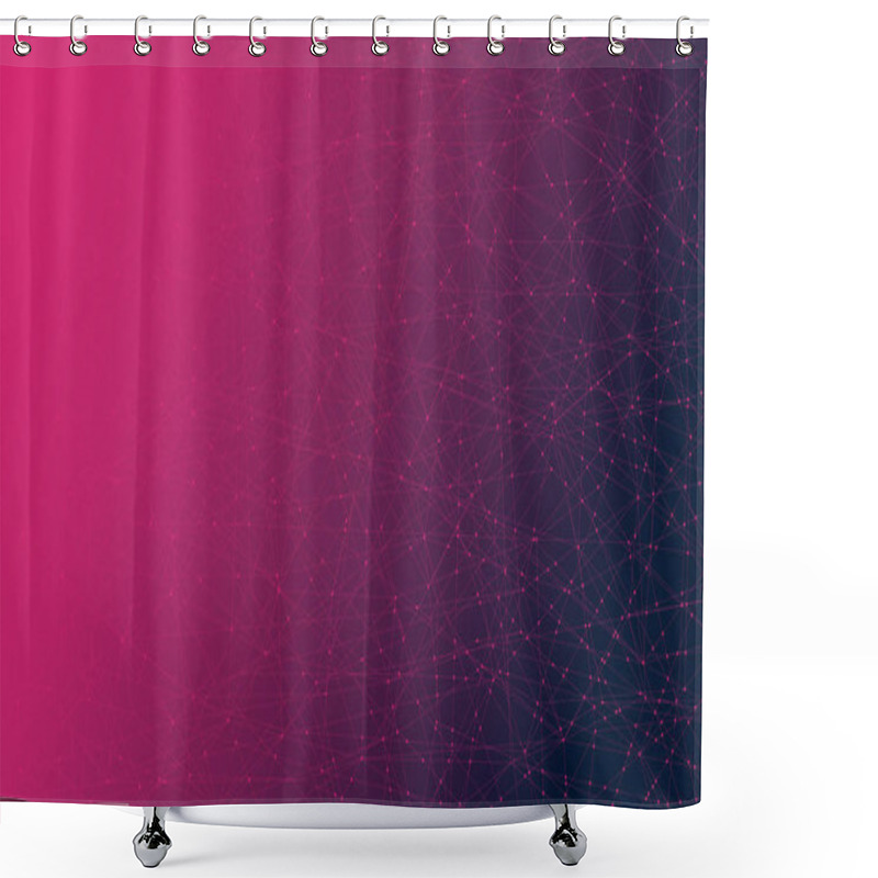 Personality  Connected Mesh, Abstract Violet Background Shower Curtains