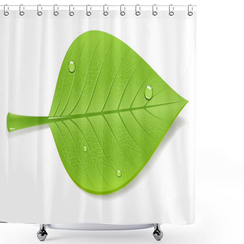 Personality  Green Leaf Shower Curtains