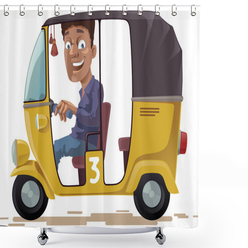 Personality  Asian Rickshaw Shower Curtains