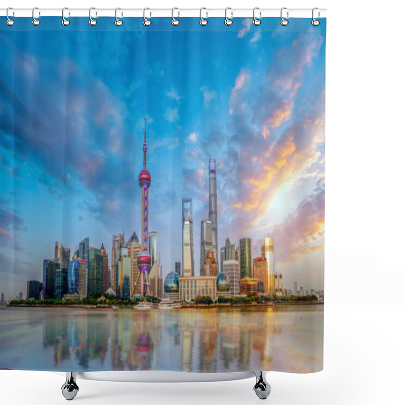 Personality  Contemporary Architecture In Modern Chinese City, Asian Background    Shower Curtains