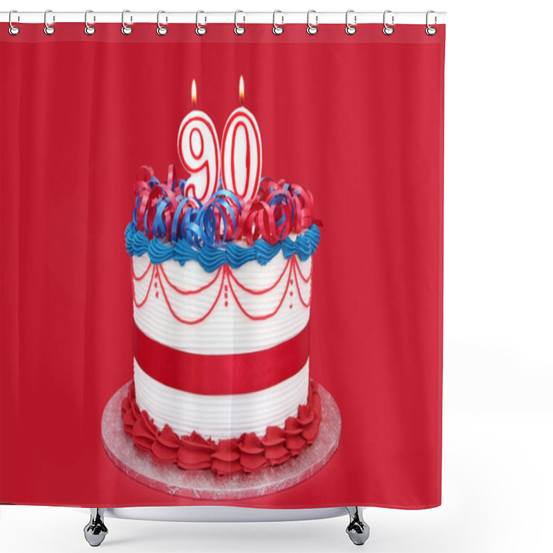 Personality  90th Cake Shower Curtains