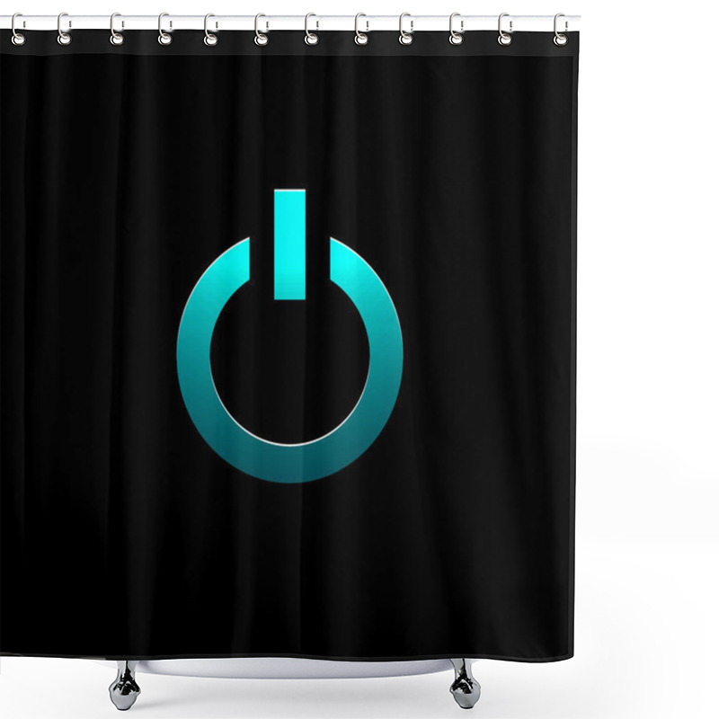 Personality  Vector Power Button,  Vector Illustration   Shower Curtains