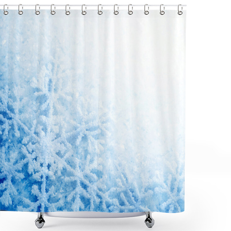 Personality  Winter Snow Background. Snowflakes Shower Curtains