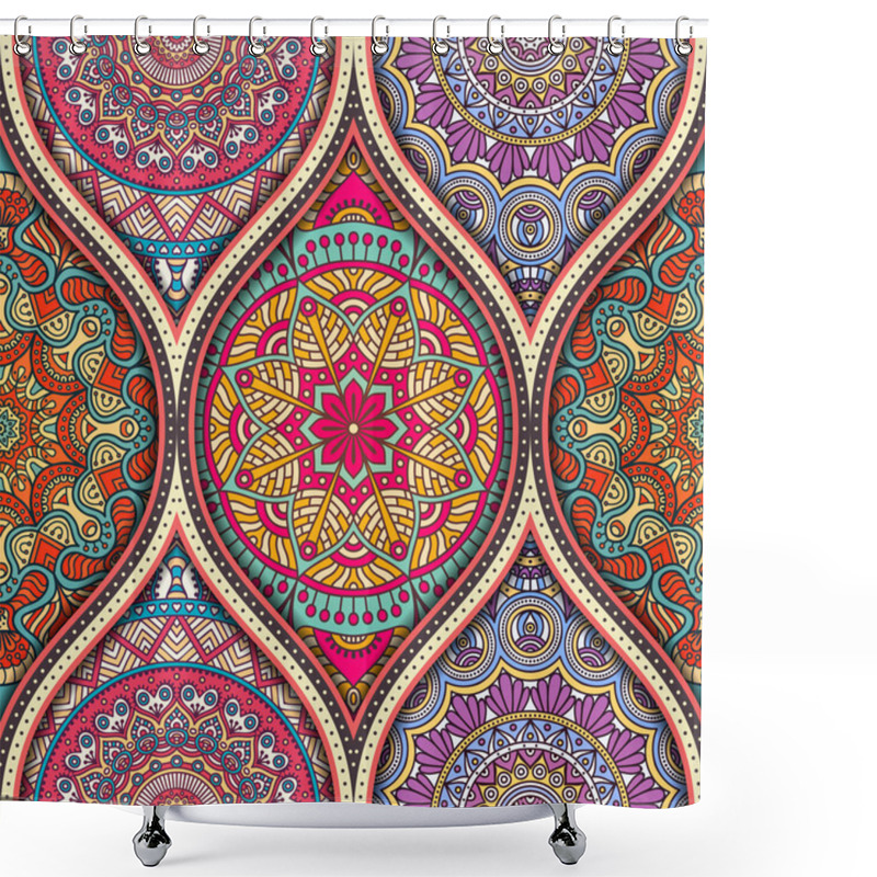 Personality  Ethnic Floral Seamless Pattern Shower Curtains