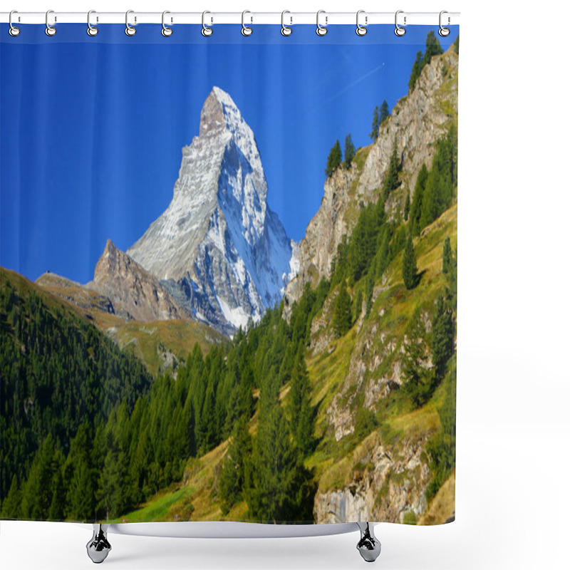 Personality  Matterhorn (4478m) In The Pennine Alps From Zermatt, Switzerland Shower Curtains