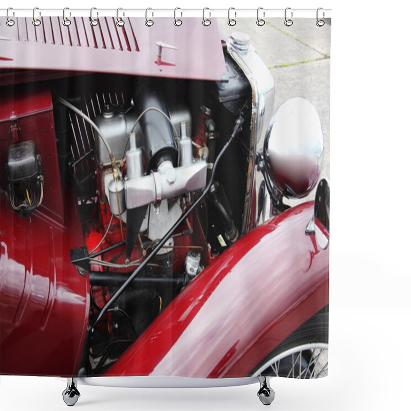 Personality  Classic Car Engine Shower Curtains