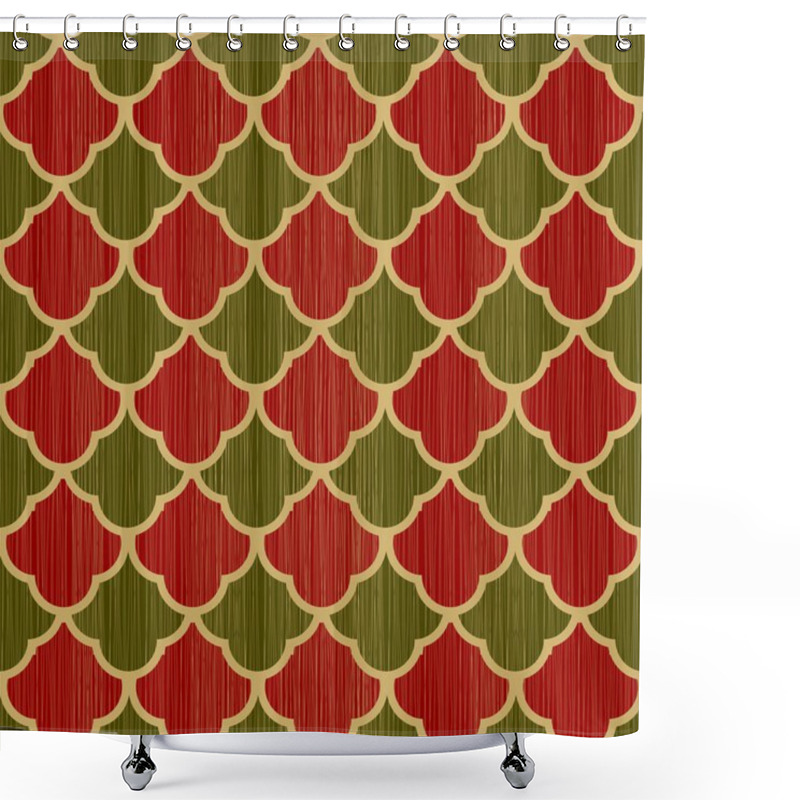 Personality  Retro Wrapping Paper For Christmas Gifts. Seamless Pattern Shower Curtains