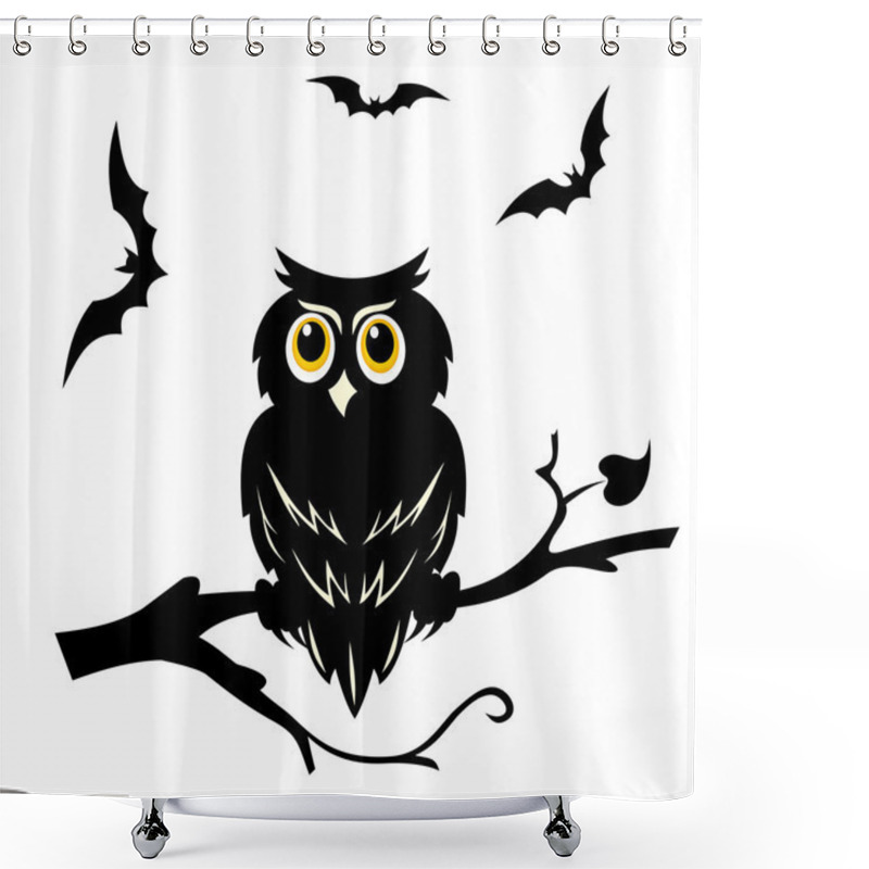 Personality  Halloween Owl Shower Curtains