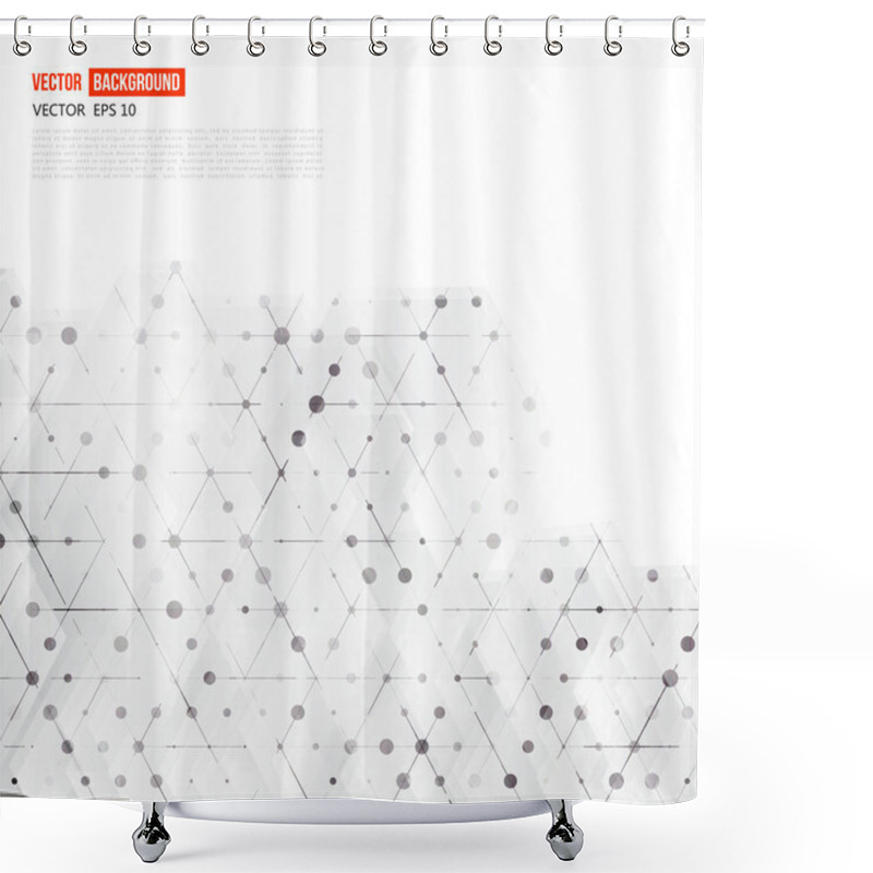 Personality  Vector Abstract Geometric Shape From Gray Cubes.  Shower Curtains