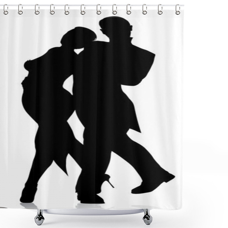 Personality  Latin Dancers Silhouette Shower Curtains