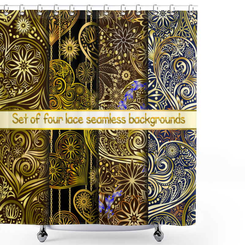 Personality  Valentine Day Seamless Background Shower Curtains