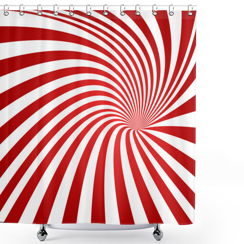 Personality  Red  Whirl Pattern Background Shower Curtains