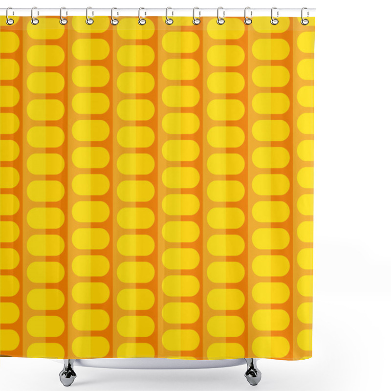 Personality  Stylized Flat Corn Seamless Pattern Shower Curtains