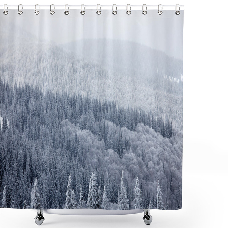 Personality  Winter Mountain Woods Shower Curtains