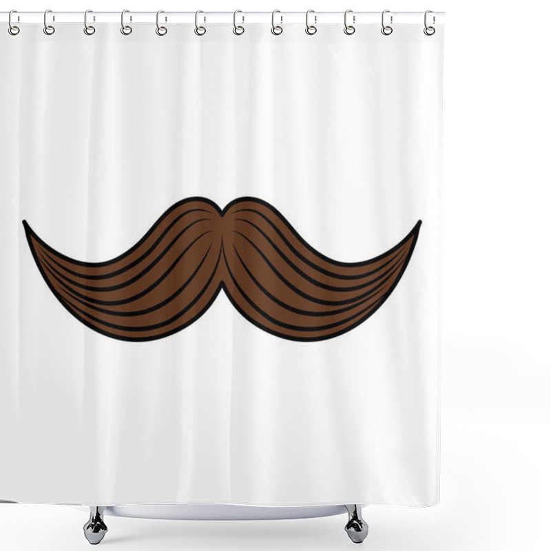 Personality  Mustache Style Hipster Accessory Shower Curtains