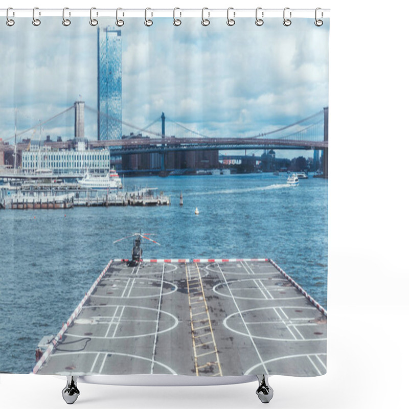 Personality  Manhattan And Brooklyn Bridge In New York, Usa Shower Curtains