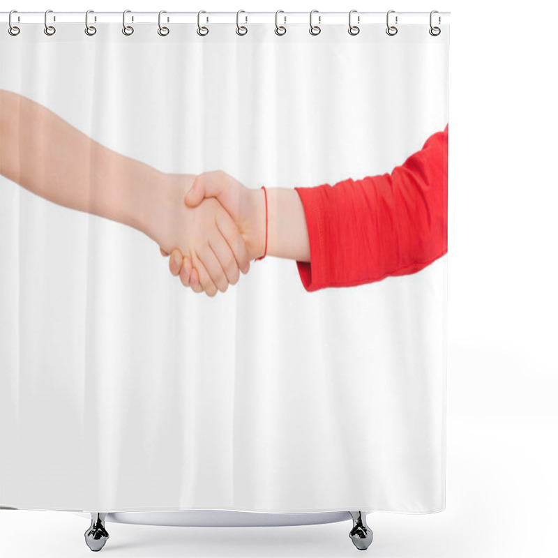 Personality  Kids Shaking Hands Shower Curtains