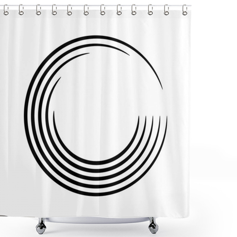 Personality  Abstract Round Shape Shower Curtains