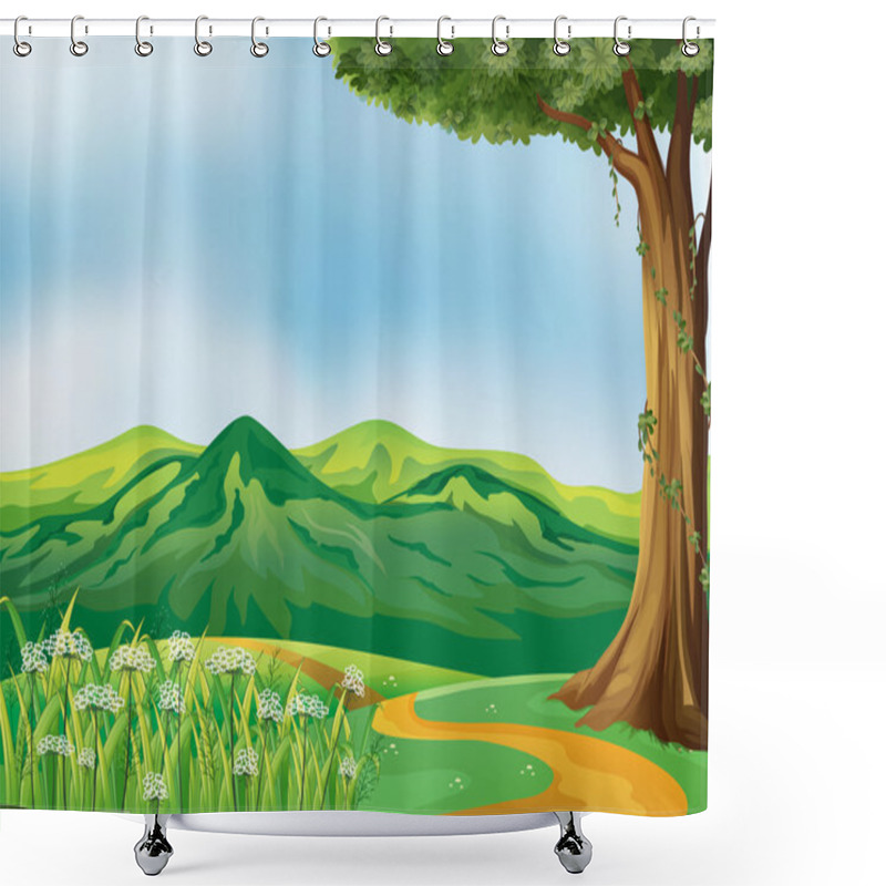 Personality  A Pathway At The Hills Shower Curtains