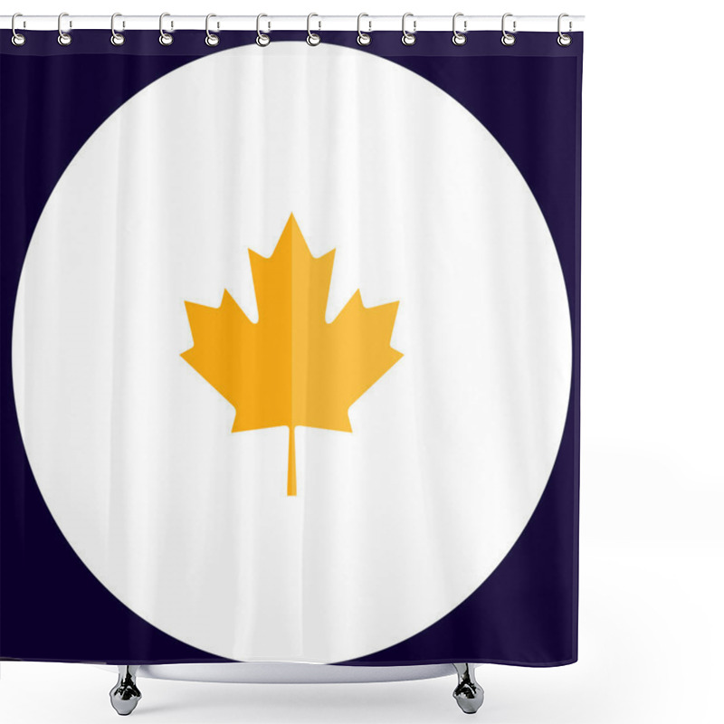 Personality  Canadian Leaf Computer Symbol Shower Curtains