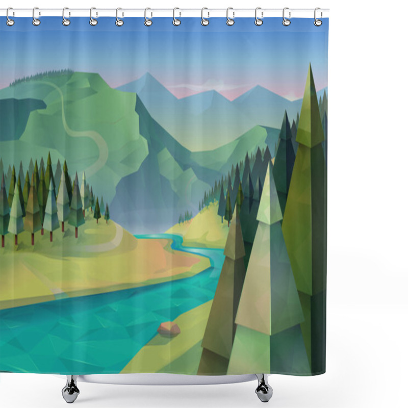 Personality  Forest Landscape, Nature   Background Shower Curtains