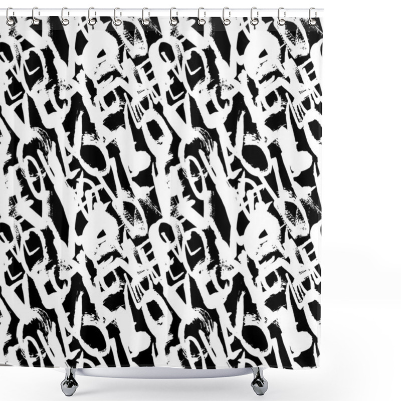 Personality  Pattern With Hand Painted Words Love Shower Curtains