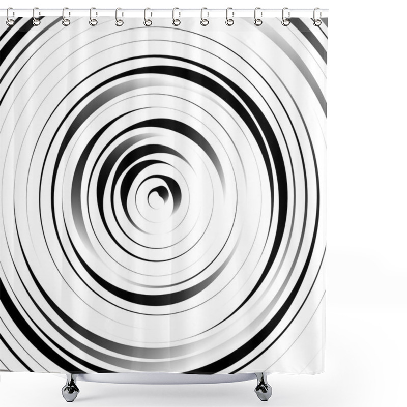 Personality  Radial Concentric Circles Background Shower Curtains