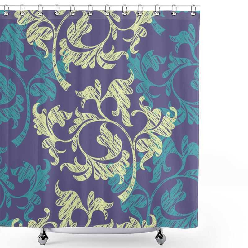 Personality  Elegance Seamless Pattern With Cornflowers Flowers Shower Curtains