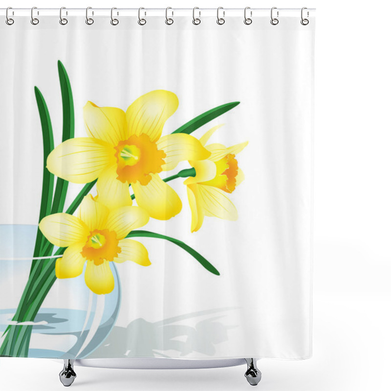 Personality  Narcissus Shower Curtains