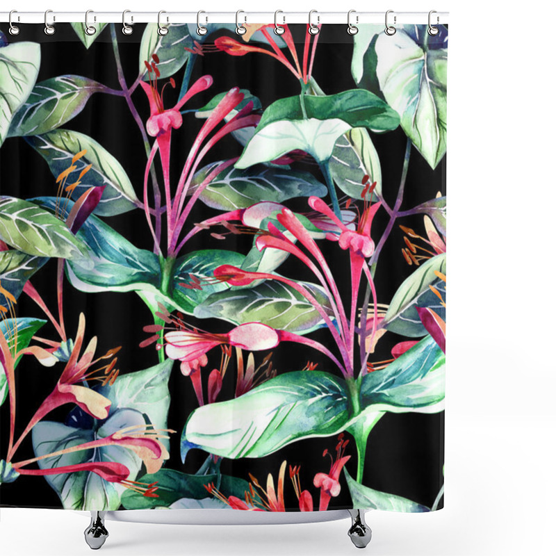 Personality  Lonicera Seamless Pattern Shower Curtains